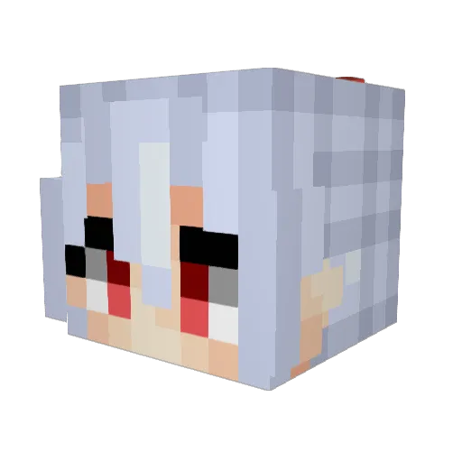 SakutaYarou48 Minecraft avatar head, 3D render