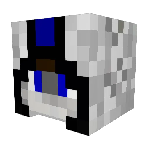 Sakutair Minecraft avatar head, 3D render