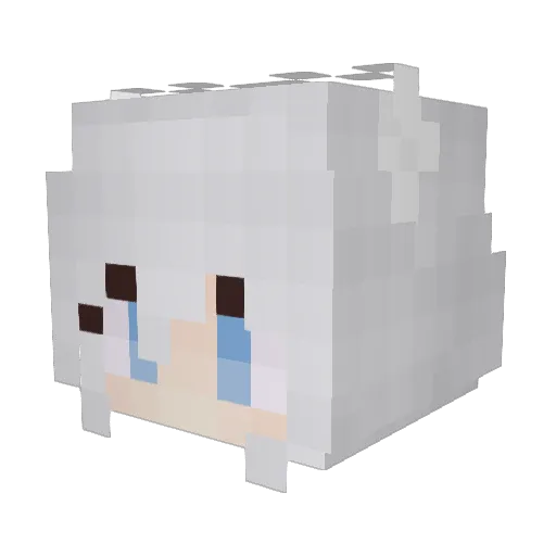 Sakuya_Pad Minecraft avatar head, 3D render