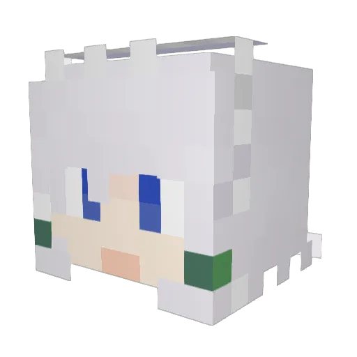 Sakuya_QAQ Minecraft avatar head, 3D render