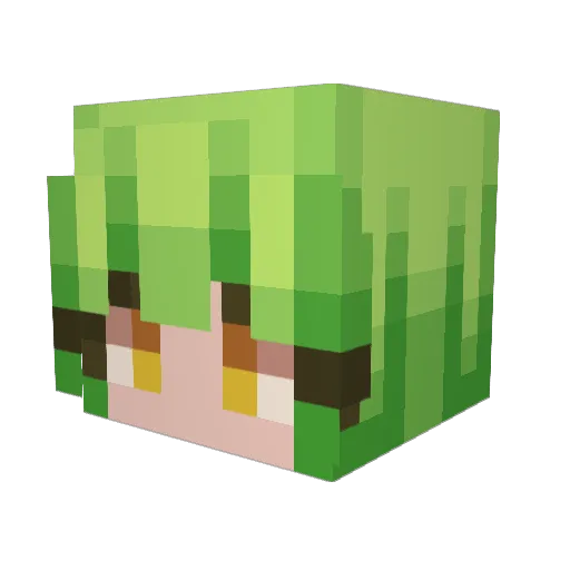 Sakuyoshino Minecraft avatar head, 3D render