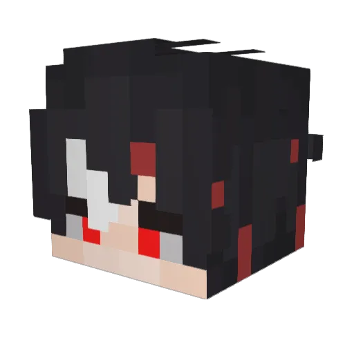 Sakxsa Minecraft avatar head, 3D render