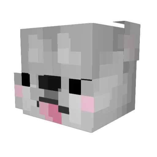 SalDogger Minecraft avatar head, 3D render