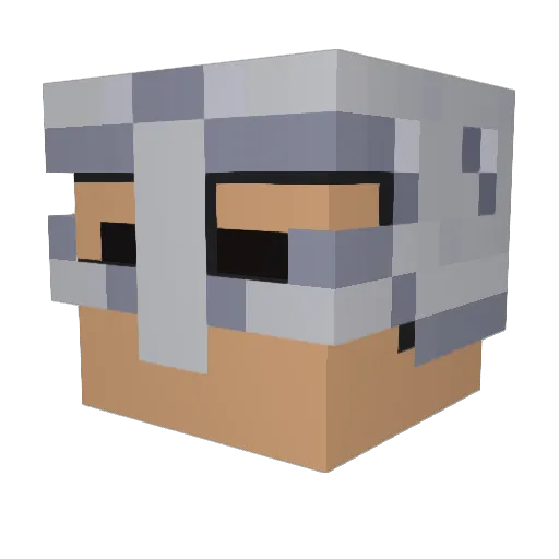 Salaar_K Minecraft avatar head, 3D render