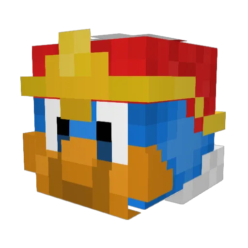 Salabo Minecraft avatar head, 3D render