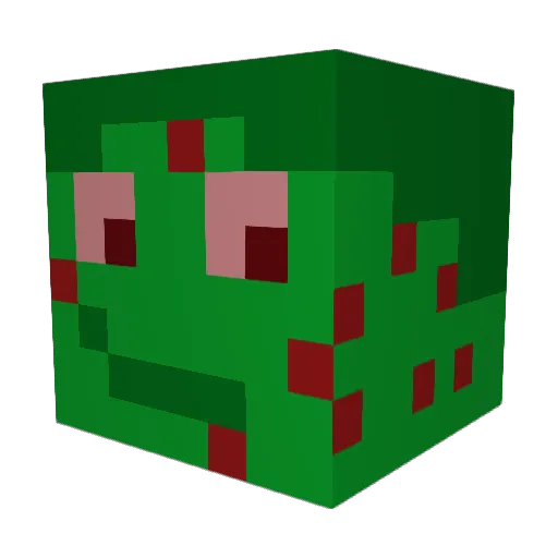 SaladFace Minecraft avatar head, 3D render