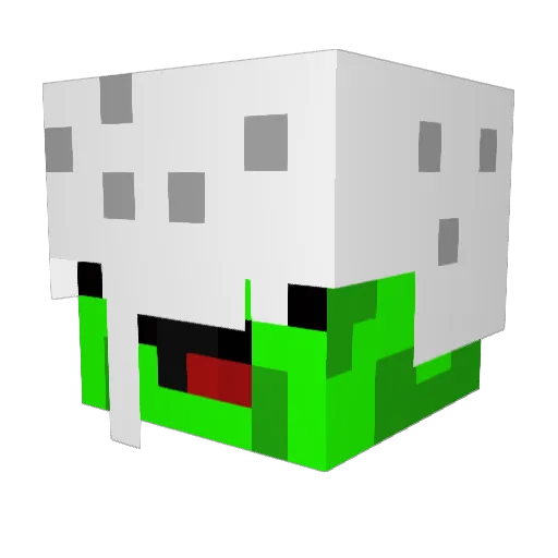 SaladSeckser Minecraft avatar head, 3D render