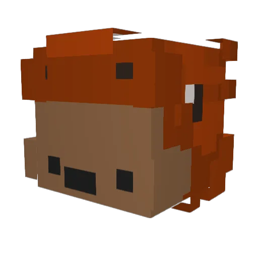 Saladsaur Minecraft avatar head, 3D render