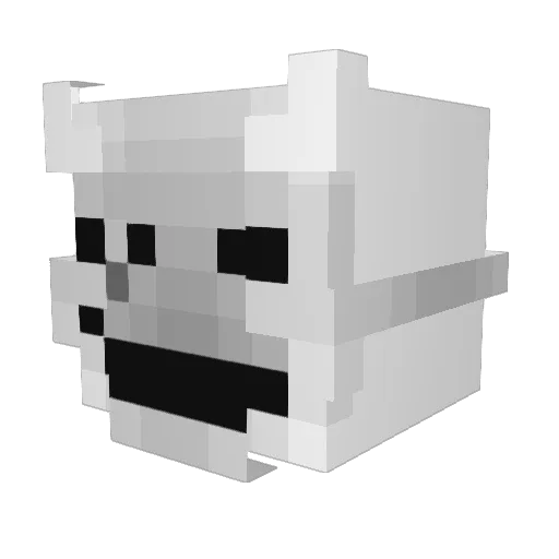 Salakk Minecraft avatar head, 3D render