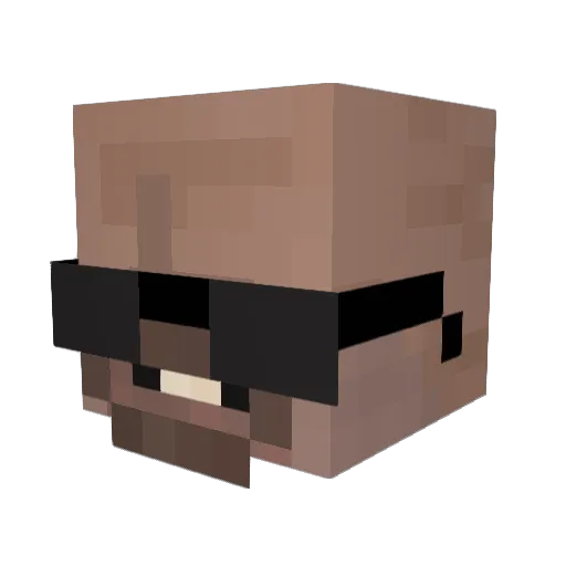 Salami514 Minecraft avatar head, 3D render