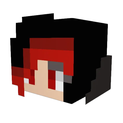 SalamiSamurai Minecraft avatar head, 3D render