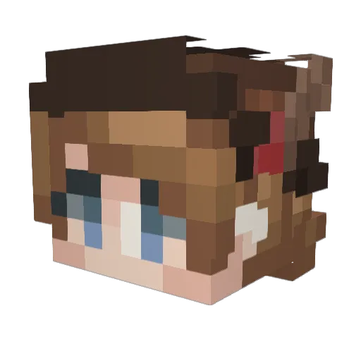 Salami_Samurai Minecraft avatar head, 3D render