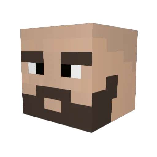 Salamib Minecraft avatar head, 3D render