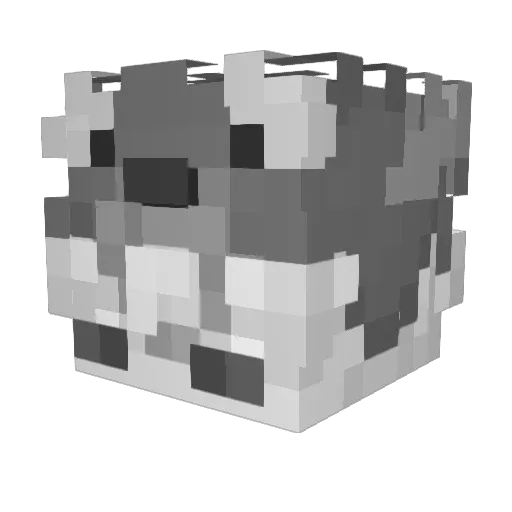 Salamior Minecraft avatar head, 3D render