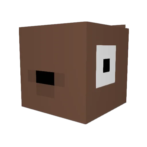 Salatkin Minecraft avatar head, 3D render