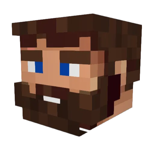 SalattuSika Minecraft avatar head, 3D render