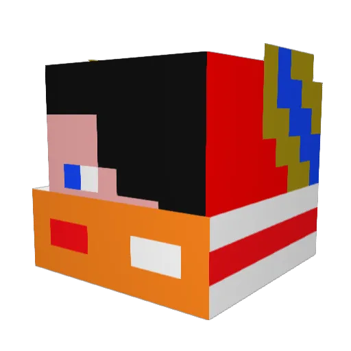 Salblade Minecraft avatar head, 3D render