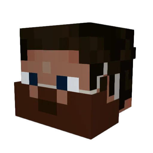Salfetka Minecraft avatar head, 3D render