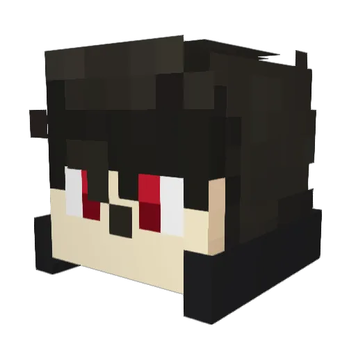 SaliSenpai Minecraft avatar head, 3D render