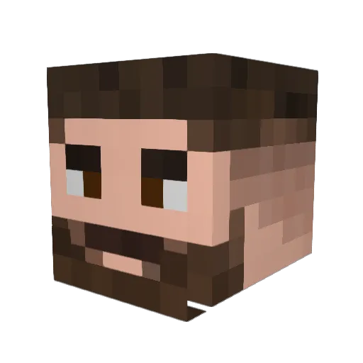 Saliasin Minecraft avatar head, 3D render