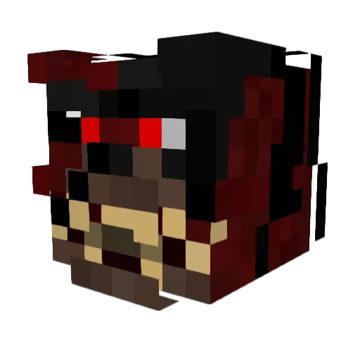 Salik0sa Minecraft avatar head, 3D render