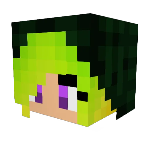 Salinara Minecraft avatar head, 3D render