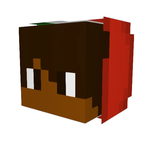 Salinaz Minecraft avatar head, 3D render