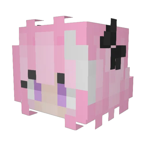 SalineDrip Minecraft avatar head, 3D render