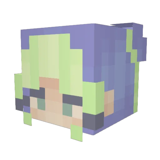 Salins Minecraft avatar head, 3D render