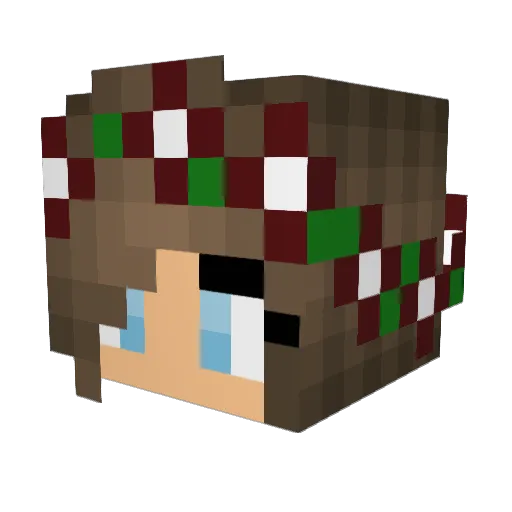 Salinya Minecraft avatar head, 3D render