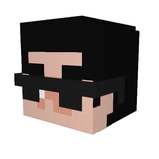 Sallamendre Minecraft avatar head, 3D render
