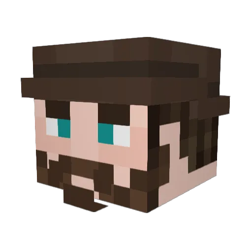 SallieSalmon Minecraft avatar head, 3D render