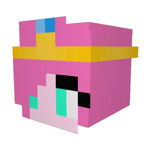 Sally320 Minecraft avatar head, 3D render