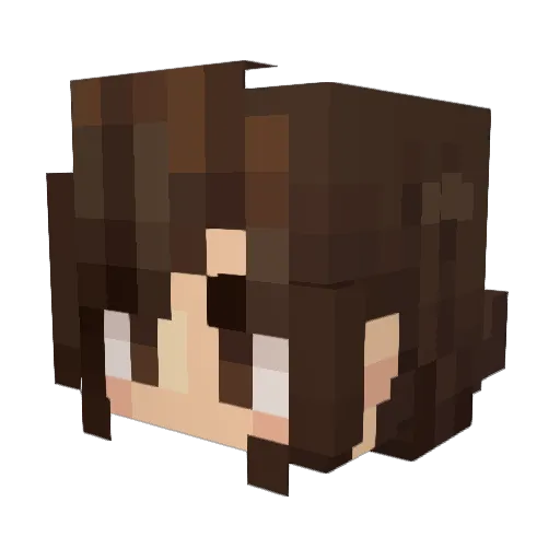 SallyBrian Minecraft avatar head, 3D render