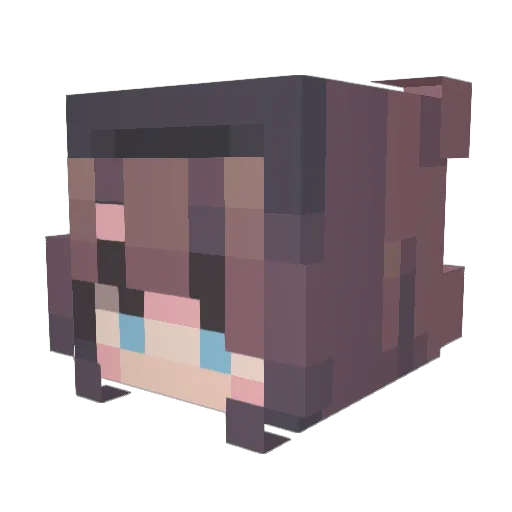 SallyCow2 Minecraft avatar head, 3D render