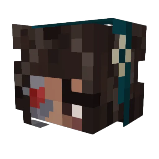 SallyLightfoot Minecraft avatar head, 3D render