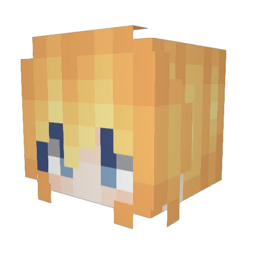 Sally_Extra Minecraft avatar head, 3D render