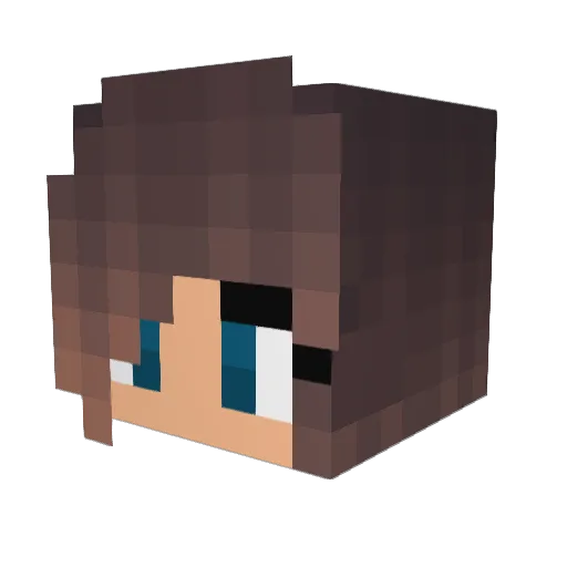 Sally_HD Minecraft avatar head, 3D render