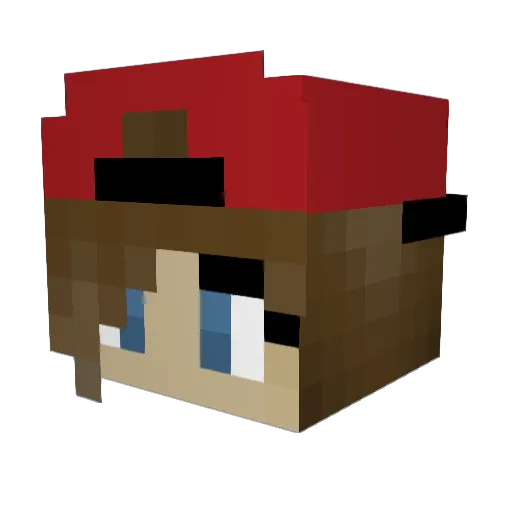 Sallyfoxdoll Minecraft avatar head, 3D render