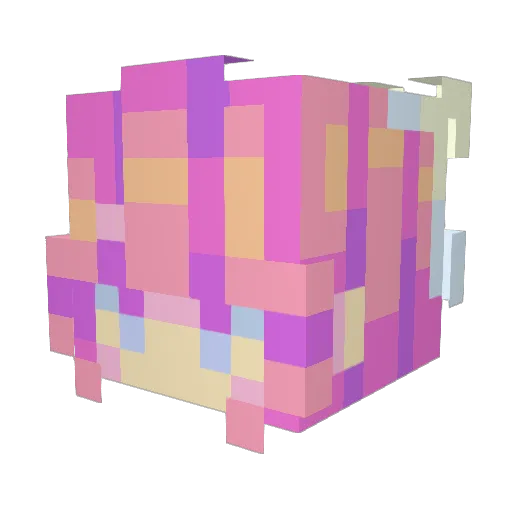 Salmon_Rabbit Minecraft avatar head, 3D render