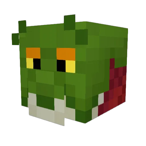 Salmon__1 Minecraft avatar head, 3D render