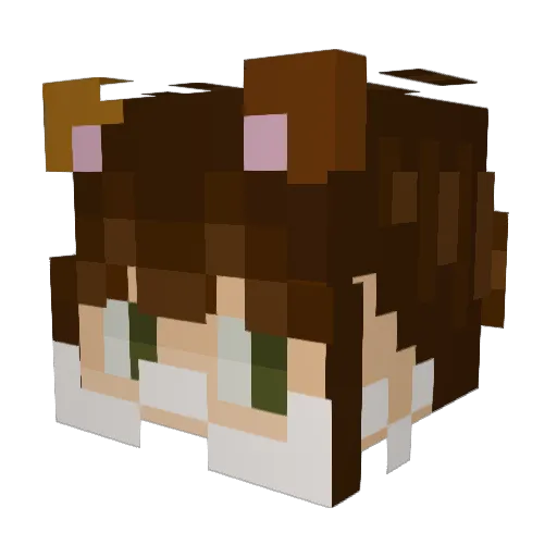 Salmon_n3ll4 Minecraft avatar head, 3D render
