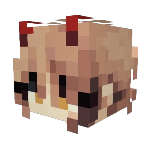Salmon_on_Ice Minecraft avatar head, 3D render