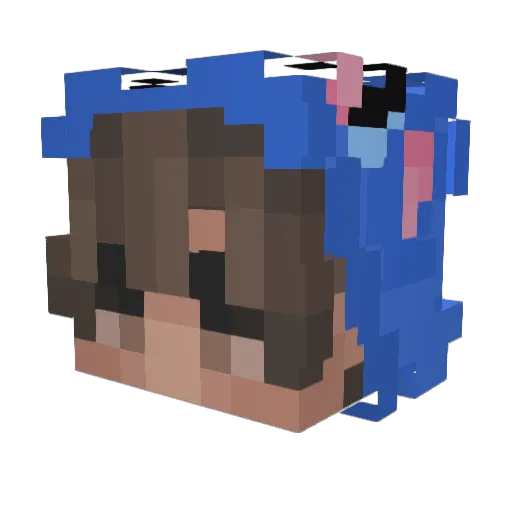 Salmsom Minecraft avatar head, 3D render