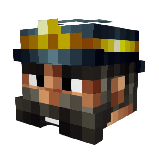 Saloperie Minecraft avatar head, 3D render