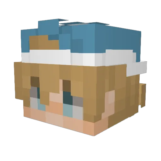 Salsaccino Minecraft avatar head, 3D render
