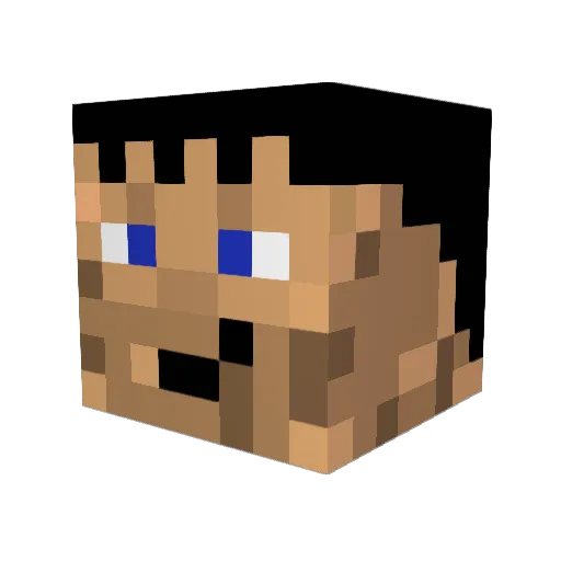 Salsadip83 Minecraft avatar head, 3D render