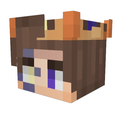 SaltContent Minecraft avatar head, 3D render