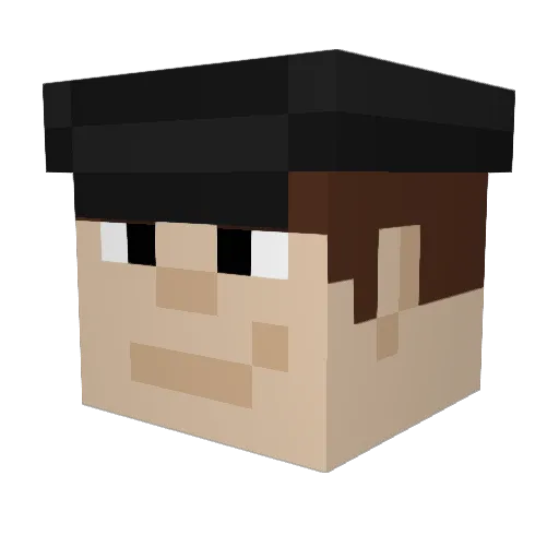 SaltExplosion Minecraft avatar head, 3D render