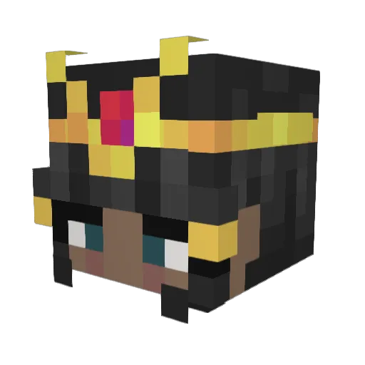 SaltNPopcorn Minecraft avatar head, 3D render